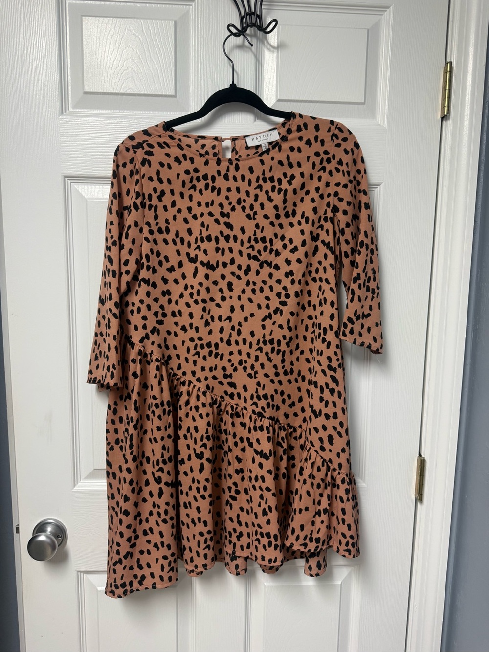 Hayden Rust and Black Leopard Print Blouse
